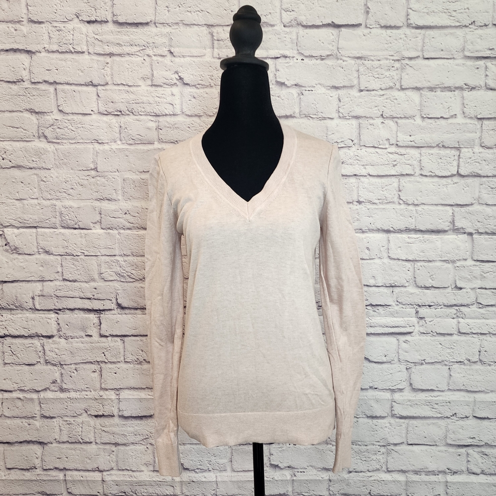 Banana Republic Light Cream Forever Sweater, Small, Womens